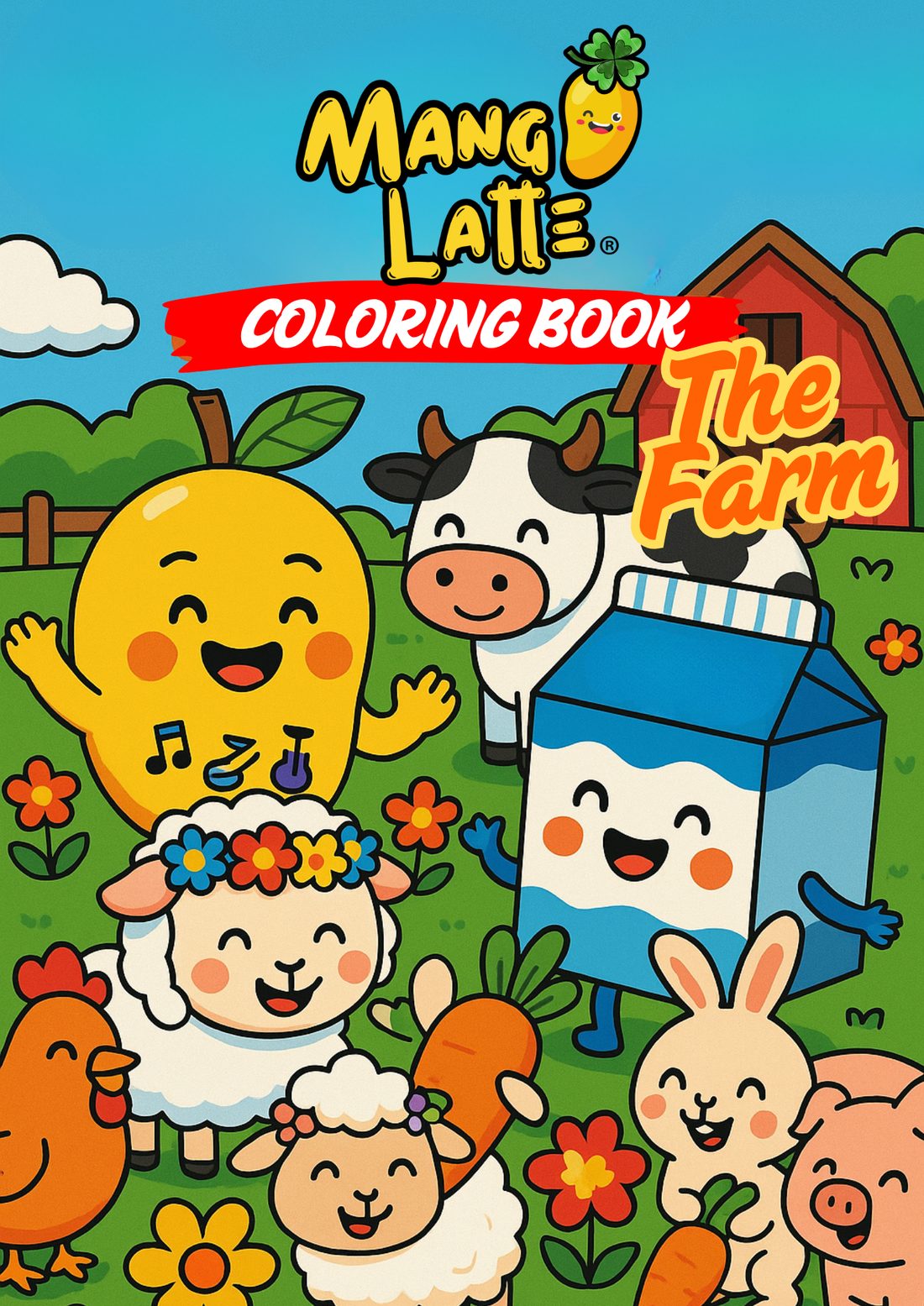 Coloring book The farm in English - Editorial Colibrí